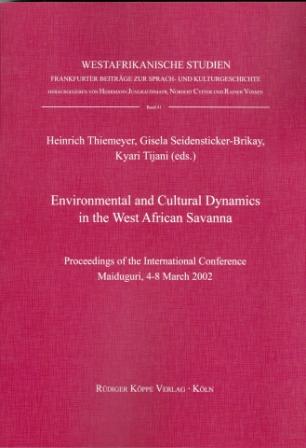 Environmental and Cultural Dynamics in the West African Savanna (Cover)