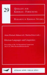 Khoisan Languages and Linguistics (Cover)
