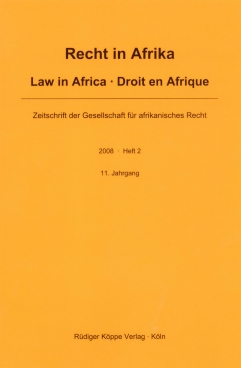 Recht in Afrika · Law in Africa · Droit en Afrique (Cover)