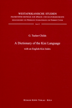 A Dictionary of the Kisi Language (Cover)